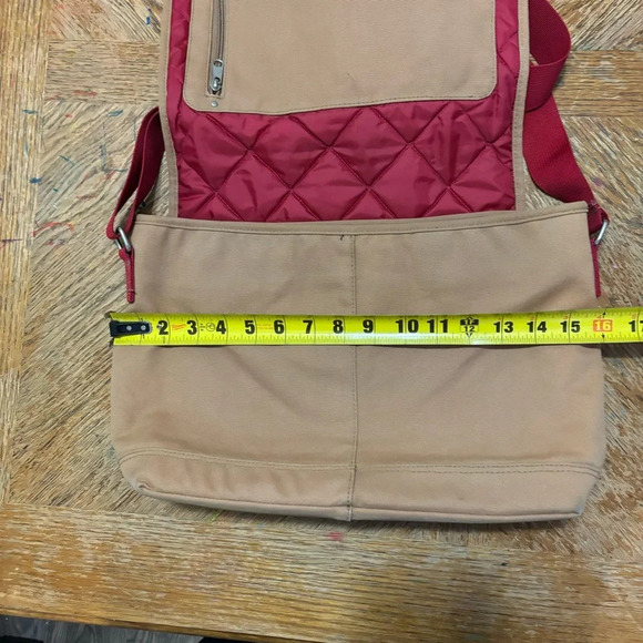 VINTAGE MENS POLO SPORT RALPH LAUREN KHAKI MESSENGER CROSSBODY BAG PURSE 90s Y2K - Picture 5 of 8